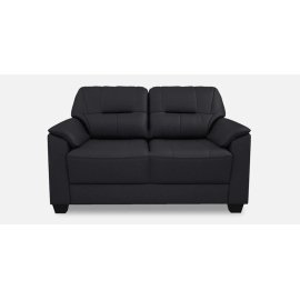 Croma Leatherette 2 Seater Sofa in Black Color