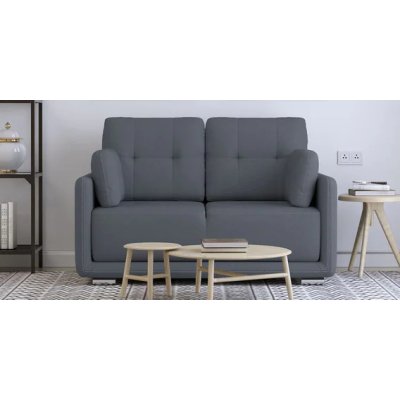 Cedar Leatherette 2 Seater Sofa in Grey Color