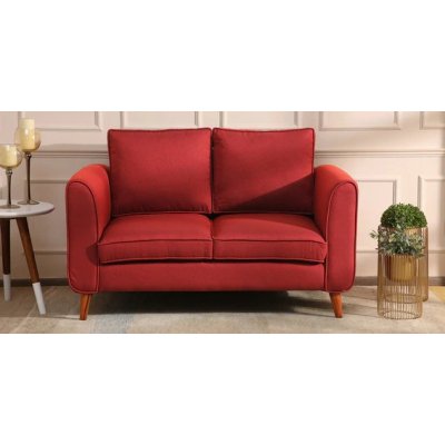 Valerie Fabric 2 Seater Sofa In Garnet Red Color