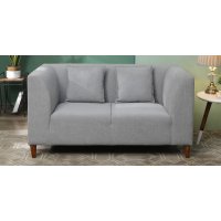 Armando Fabric 2 Seater Sofa In Grey Color