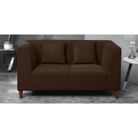 Armando Fabric 2 Seater Sofa In Brown Color