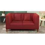 Armando Fabric 2 Seater Sofa In Garnet Red Color