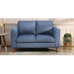 Valerie Fabric 2 Seater Sofa In Blue Color