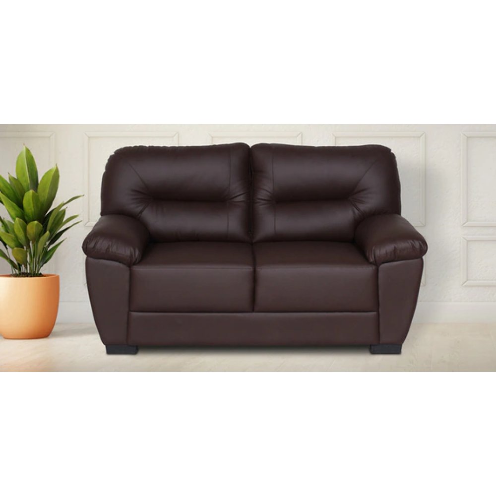 Napa Leatherette 2 Seater Sofa in Brown Color