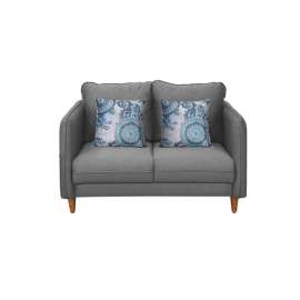 Amelio Velvet 2 Seater Sofa In Charcoal Grey Colour