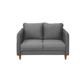 Amelio Velvet 2 Seater Sofa In Charcoal Grey Colour