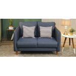 Amelio Velvet 2 Seater Sofa In Blue Colour