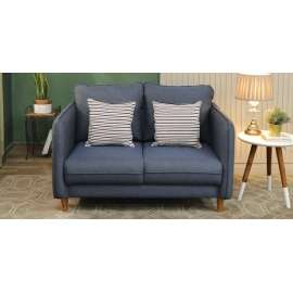 Amelio Velvet 2 Seater Sofa In Blue Colour