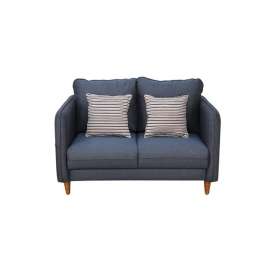 Amelio Velvet 2 Seater Sofa In Blue Colour