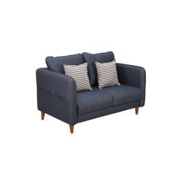 Amelio Velvet 2 Seater Sofa In Blue Colour