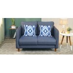 Amelio Velvet 2 Seater Sofa In Blue Colour