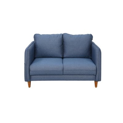 Amelio Velvet 2 Seater Sofa In Blue Colour image