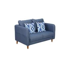 Amelio Velvet 2 Seater Sofa In Blue Colour