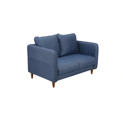 Amelio Velvet 2 Seater Sofa In Blue Colour image