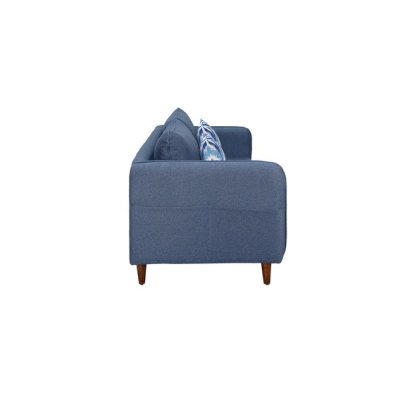 Amelio Velvet 2 Seater Sofa In Blue Colour image