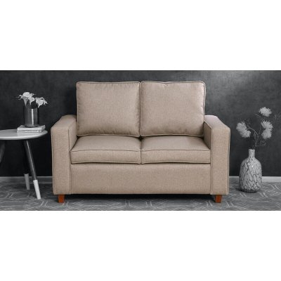 Belindra Fabric 2 Seater Sofa In Brown Colour