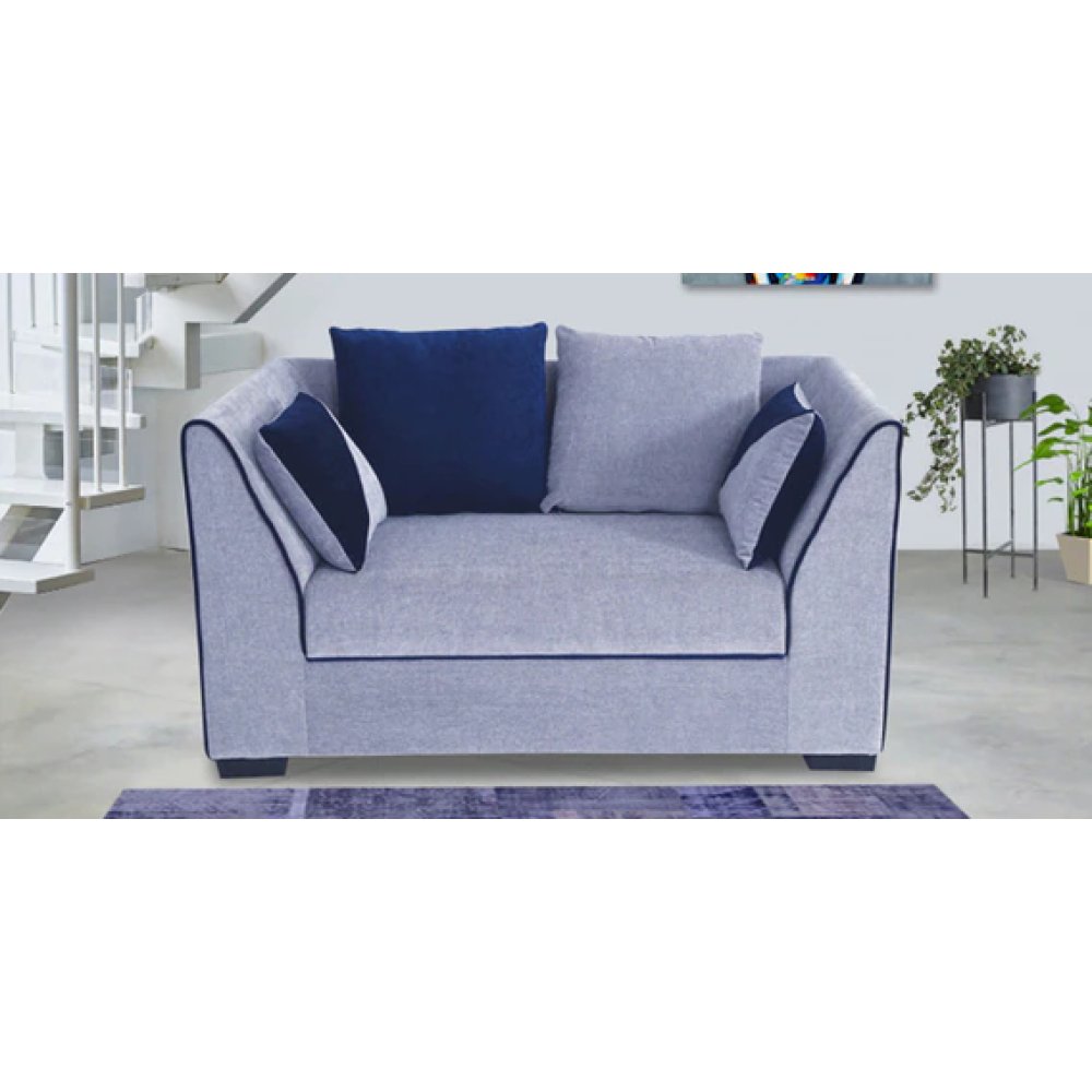 Crown Fabric 2 Seater Sofa in Grey Colour