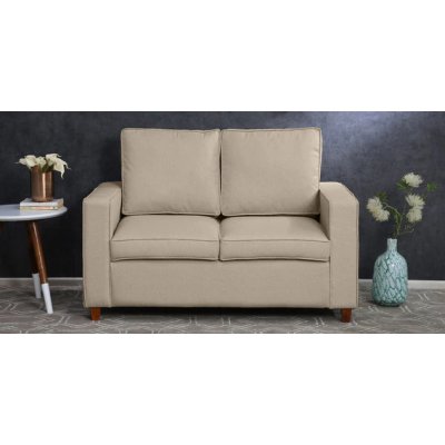 Belindra Fabric 2 Seater Sofa In Beige Colour