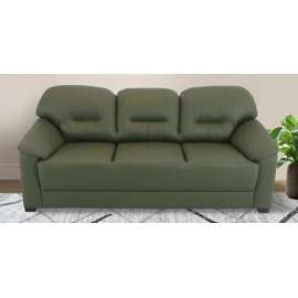 Croma Leatherette 3 Seater Sofa in Olive Green Color