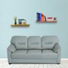 Croma Leatherette 3 Seater Sofa in Grey Color