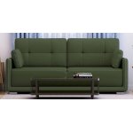 Cedar Leatherette 3 Seater Sofa in Olive Color