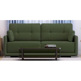 Cedar Leatherette 3 Seater Sofa in Olive Color