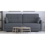 Cedar Leatherette 3 Seater Sofa in Grey Color