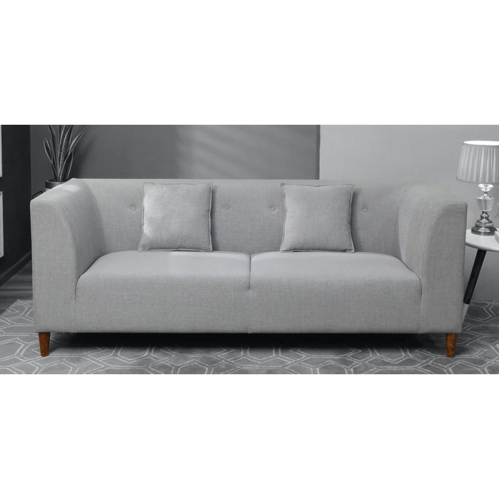 Armando Fabric 3 Seater Sofa In Grey Color