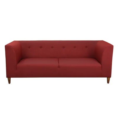 Armando Fabric 3 Seater Sofa In Red Color image