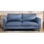 Valerie Fabric 3 Seater Sofa In Blue Color