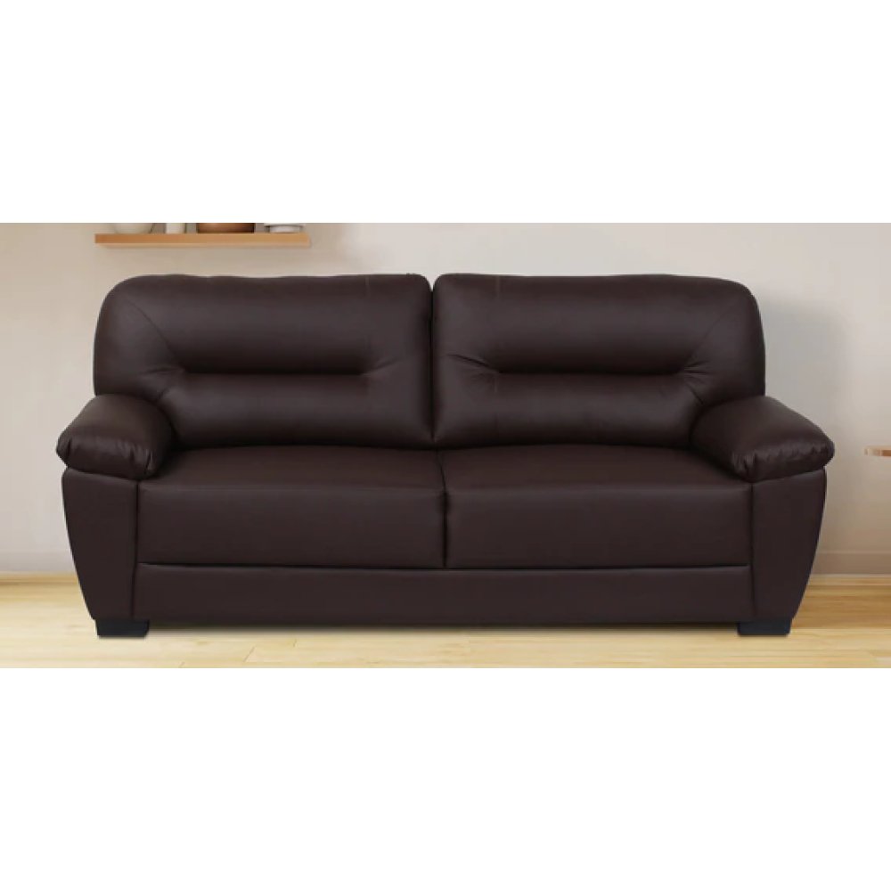 Napa Leatherette 3 Seater Sofa in Brown Color