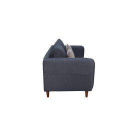 Amelio Velvet 3 Seater Sofa In Blue Colour