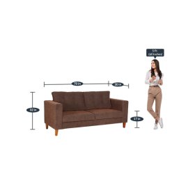 Cindy 3 Seater Sofa in Brown Colour