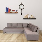 Eva Fabric Pull-Out Sofa Cum Bed in Grey Colour