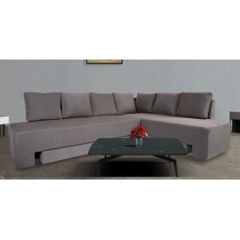 Eva Fabric Pull-Out Sofa Cum Bed in Grey Colour