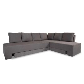 Eva Fabric Pull-Out Sofa Cum Bed in Grey Colour