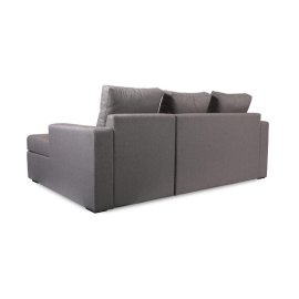 Luke Fabric RHS Pull-Out Sofa Cum Bed in Dark Grey Colour with Storage