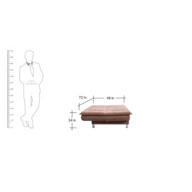 Dolphin Convertible Sofa Cum Bed in Light Brown Colour