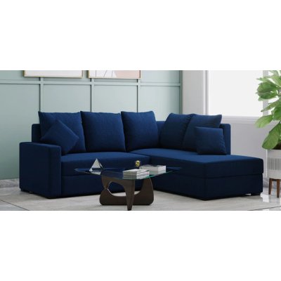 Jordan Fabric RHS Sectional Sofa(2+Lounger) in Blue Colour