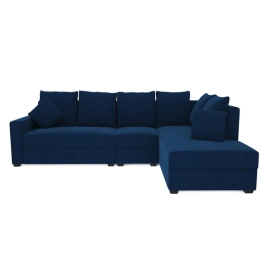 Jordan Fabric LHS Sectional Sofa in Blue Colour