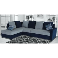 Jordan Fabric RHS Sectional Sofa in Blue & Grey Colour