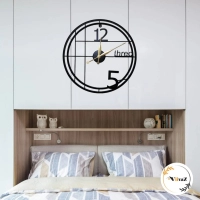 Nordic 12-5 Black Clock